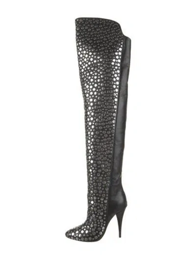 Pre-owned Saint Laurent Leather Boots In Black