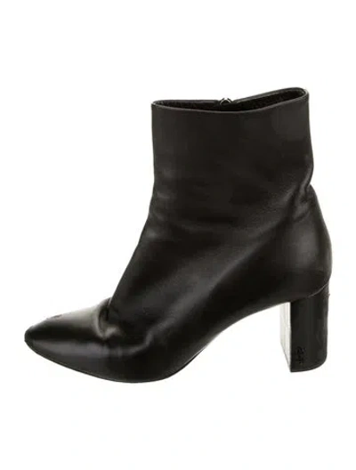 Pre-owned Saint Laurent Leather Boots In Black