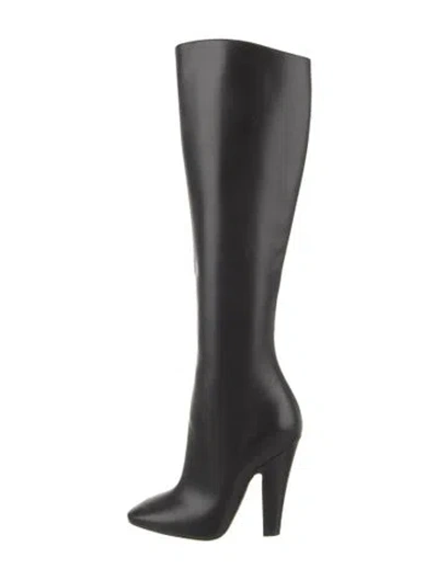 Pre-owned Saint Laurent Leather Boots In Black