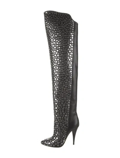 Pre-owned Saint Laurent Leather Boots In Black