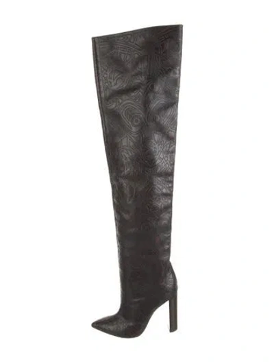 Pre-owned Saint Laurent Leather Boots In Black