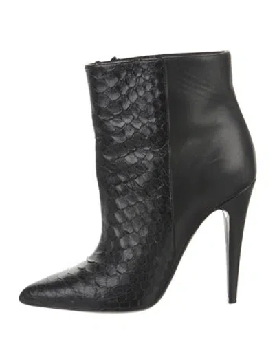 Pre-owned Saint Laurent Leather Boots In Black