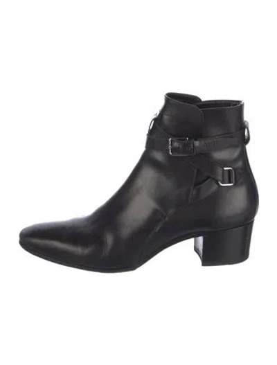 Pre-owned Saint Laurent Leather Boots In Black