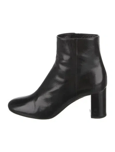 Pre-owned Saint Laurent Leather Boots In Black