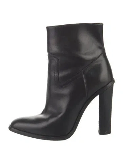 Pre-owned Saint Laurent Leather Boots In Black