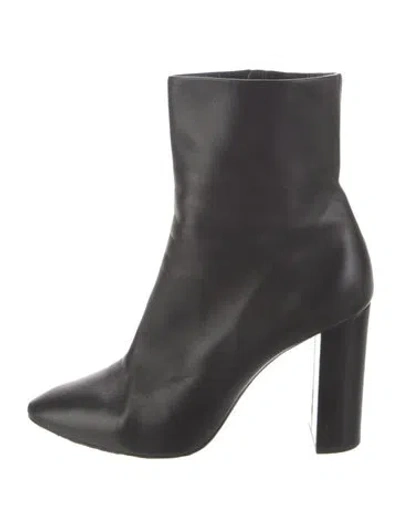 Pre-owned Saint Laurent Leather Boots In Black