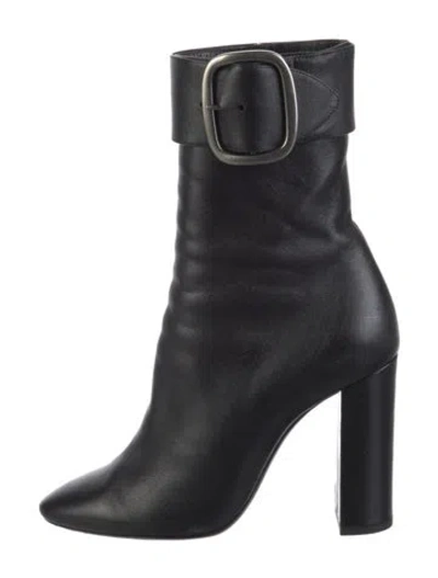 Pre-owned Saint Laurent Leather Boots In Black