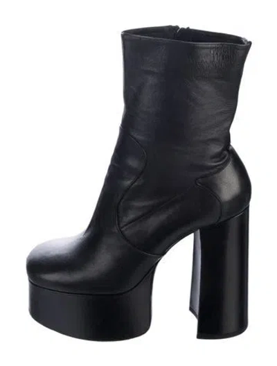 Pre-owned Saint Laurent Leather Boots In Black
