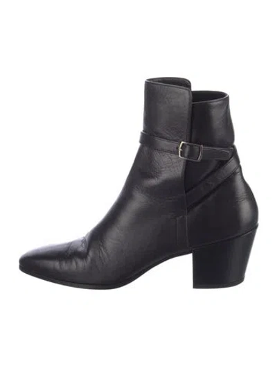 Pre-owned Saint Laurent Leather Boots In Black