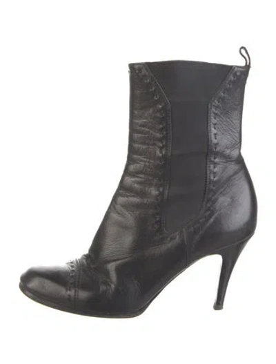 Pre-owned Saint Laurent Leather Boots In Black