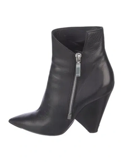 Pre-owned Saint Laurent Leather Boots In Black