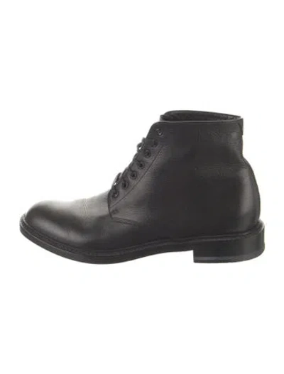 Pre-owned Saint Laurent Leather Boots In Black