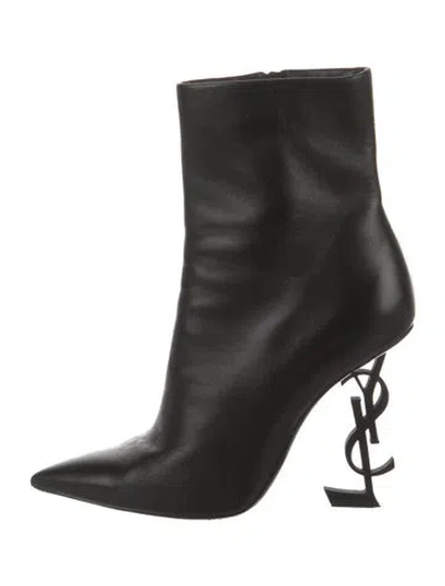 Pre-owned Saint Laurent Leather Boots In Black