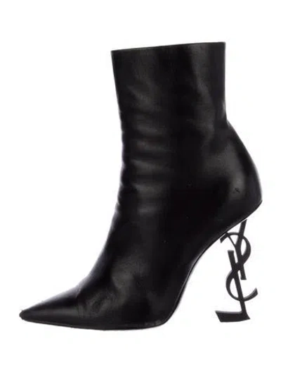 Pre-owned Saint Laurent Leather Boots In Black