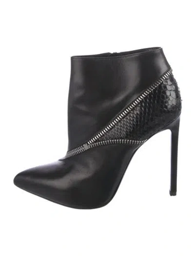 Pre-owned Saint Laurent Leather Boots In Black