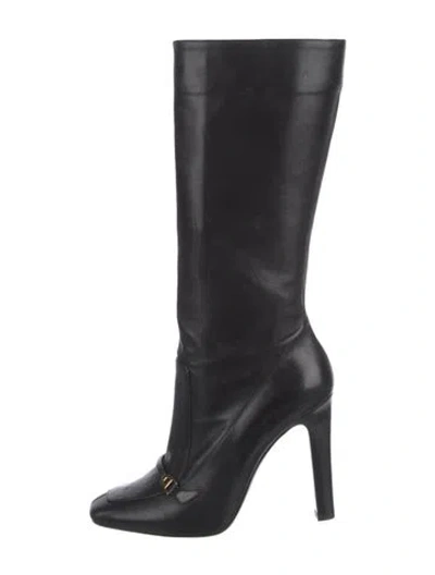 Pre-owned Saint Laurent Leather Boots In Black