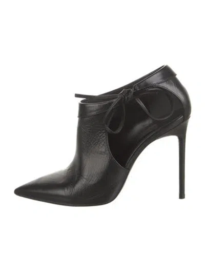 Pre-owned Saint Laurent Leather Boots In Black