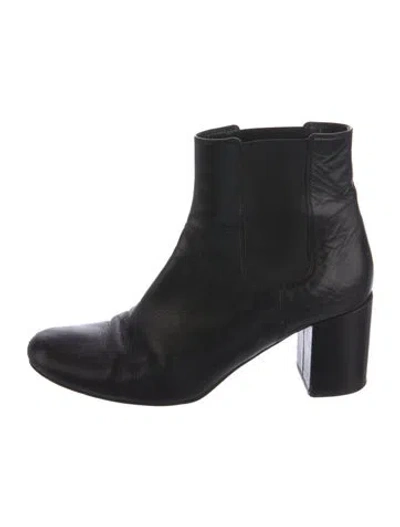 Pre-owned Saint Laurent Leather Boots In Black