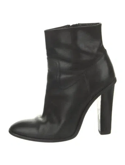 Pre-owned Saint Laurent Leather Boots In Black