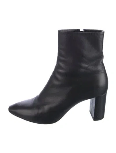Pre-owned Saint Laurent Leather Boots In Black