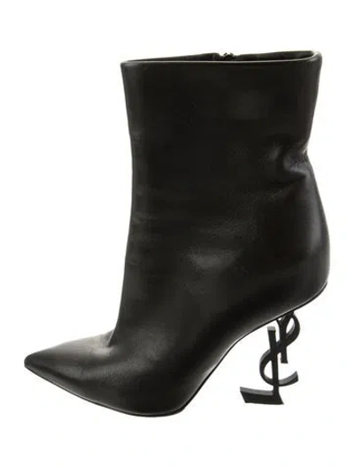 Pre-owned Saint Laurent Leather Boots In Black