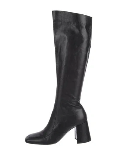 Pre-owned Saint Laurent Leather Boots In Black