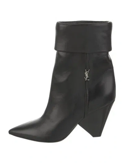 Pre-owned Saint Laurent Leather Boots In Black
