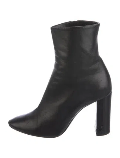 Pre-owned Saint Laurent Leather Boots In Black