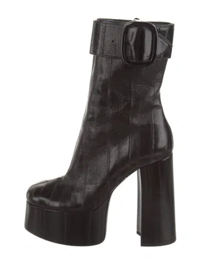 Pre-owned Saint Laurent Leather Boots In Black