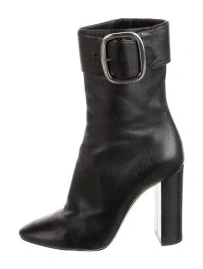 Pre-owned Saint Laurent Leather Boots In Black