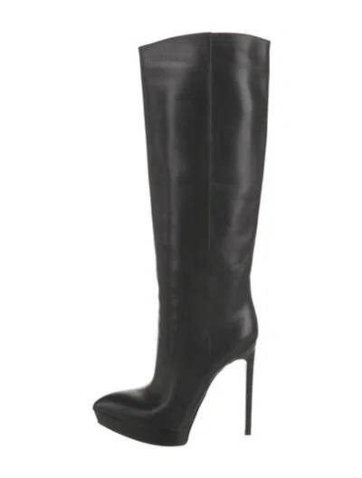 Pre-owned Saint Laurent Leather Boots In Black