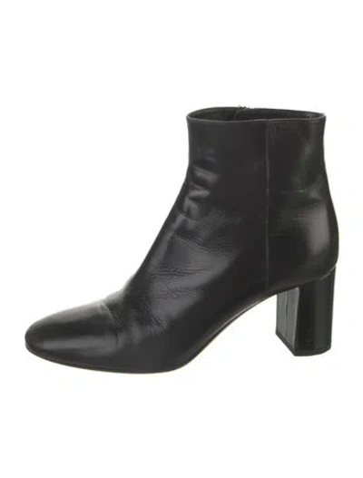Pre-owned Saint Laurent Leather Boots In Black