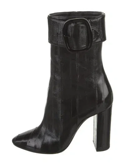 Pre-owned Saint Laurent Leather Boots In Black