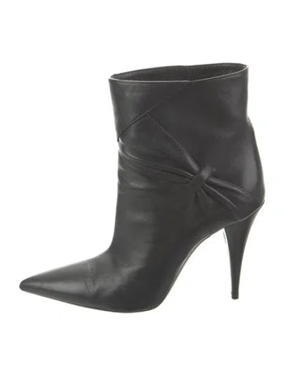 Pre-owned Saint Laurent Leather Boots In Black