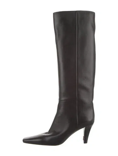 Pre-owned Saint Laurent Leather Boots In Black