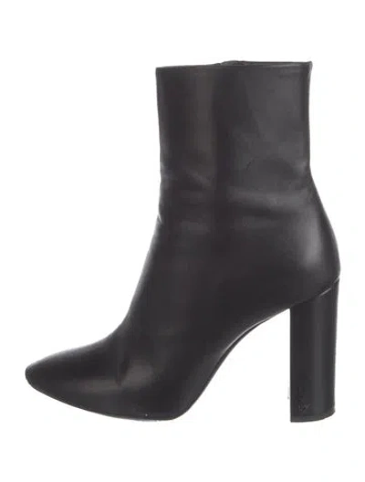 Pre-owned Saint Laurent Leather Boots In Black