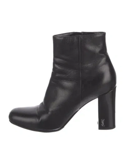 Pre-owned Saint Laurent Leather Boots In Black