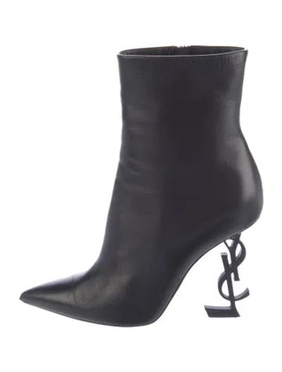 Pre-owned Saint Laurent Leather Boots In Black