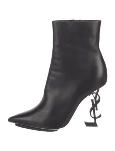 Pre-owned Saint Laurent Leather Boots In Black