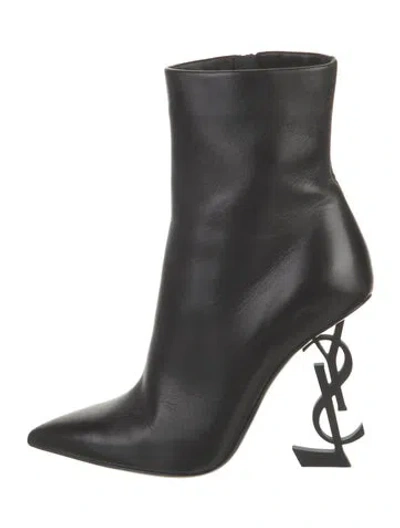 Pre-owned Saint Laurent Leather Boots In Black