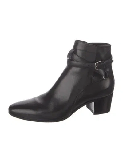 Pre-owned Saint Laurent Leather Boots In Black