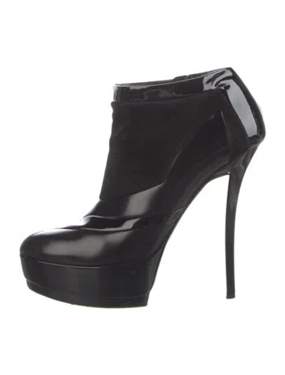 Pre-owned Saint Laurent Leather Boots In Black