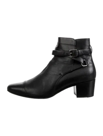 Pre-owned Saint Laurent Leather Boots In Black