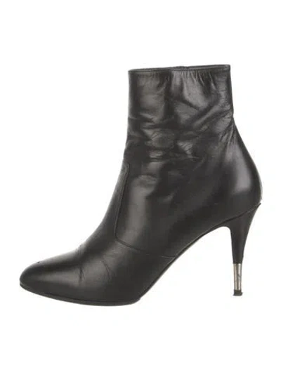 Pre-owned Saint Laurent Leather Boots In Black
