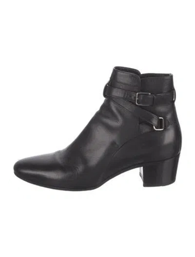 Pre-owned Saint Laurent Leather Boots In Black