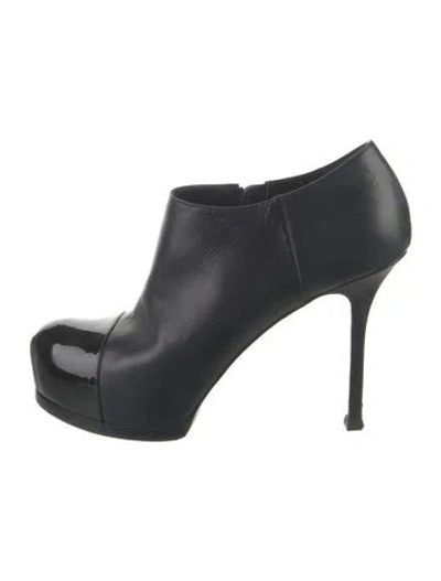 Pre-owned Saint Laurent Leather Boots In Blue