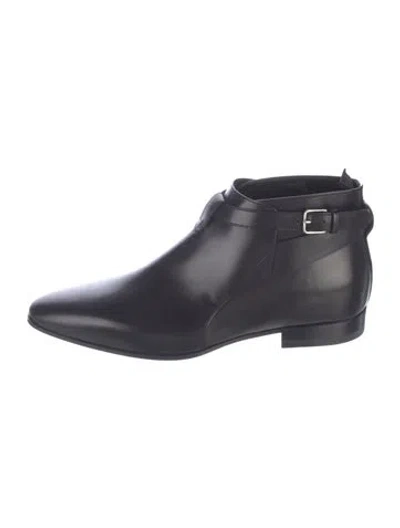 Pre-owned Saint Laurent Leather Boots In Blue