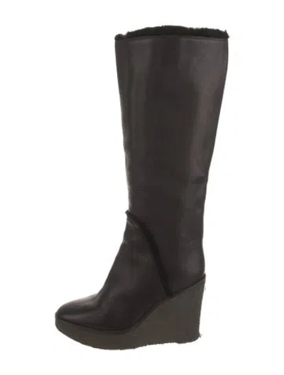 Pre-owned Saint Laurent Leather Boots In Brown