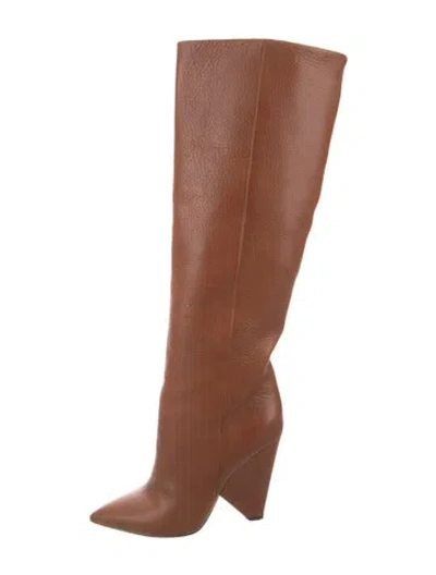 Pre-owned Saint Laurent Leather Boots In Brown