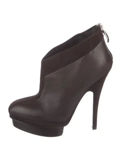 Pre-owned Saint Laurent Leather Boots In Brown